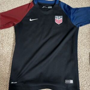Nike Kids USA Soccer Jersey - Black with Red and Blue Sleeves